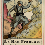 Une des cinq images du portefeuille de Guy Arnoux intitulé Le Bon Français (Paris, Devambez, 1918).

